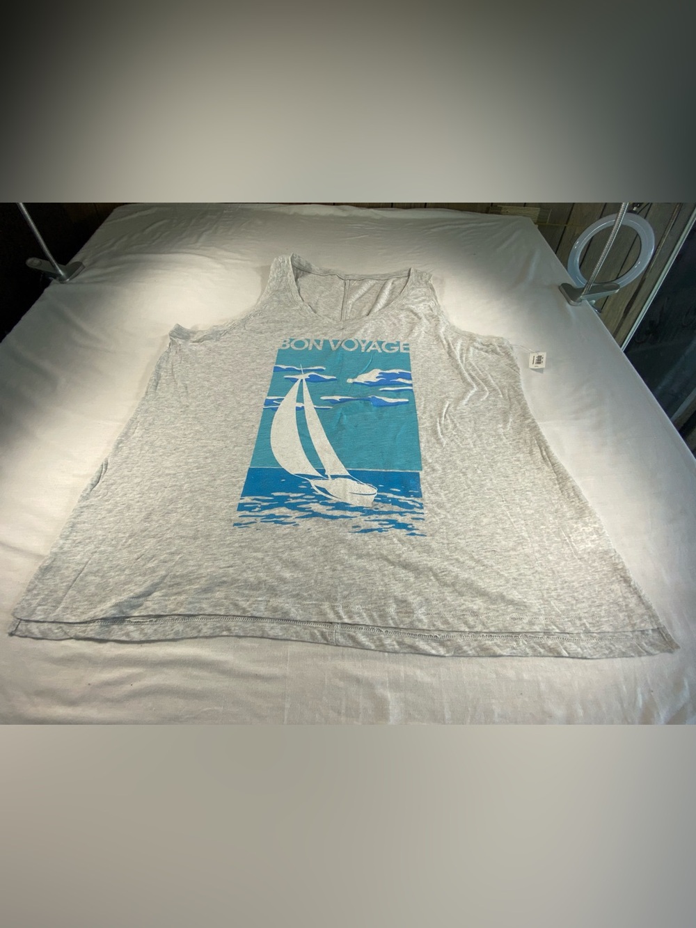 NWT Old Navy Bon Voyage Ladies XXL Lightweight Tank Top Shirt